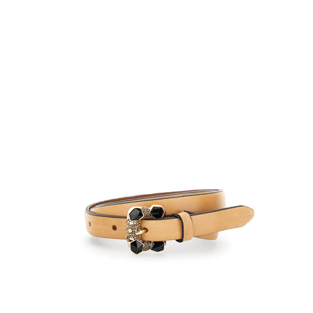 cintura in pelle con fibbia gioiello