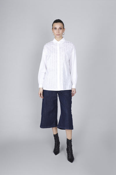 CAMICIA IN POPELINE CON MICROBORCHIE