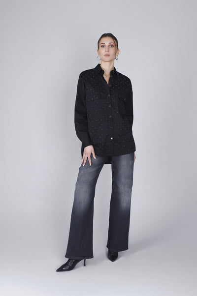 CAMICIA IN POPELINE CON MICROBORCHIE