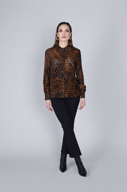 CAMICIA IN VELLUTO DEVORè STAMPATO