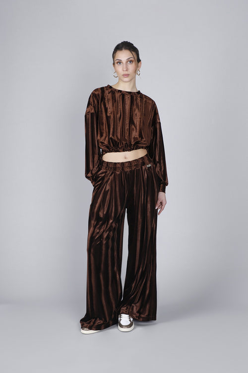 PANTALONE PALAZZO IN VELLUTO