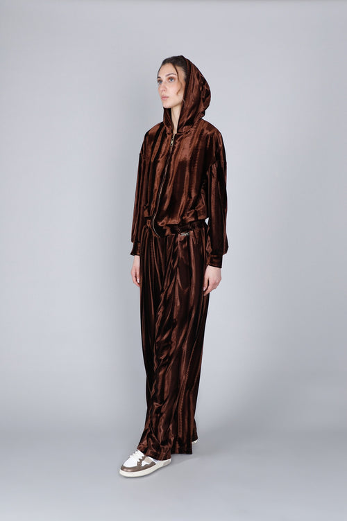 FELPA FULL ZIP IN CINIGLIA