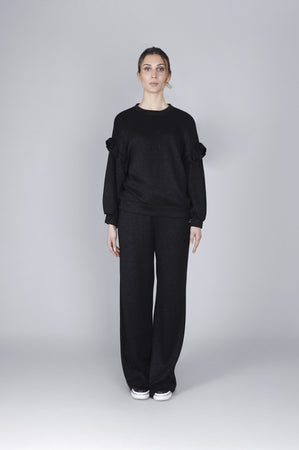 FELPA CON RUCHES ALLA MANICA MANO CALDA