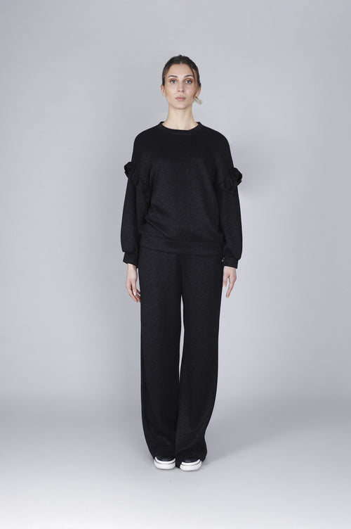 FELPA CON RUCHES ALLA MANICA MANO CALDA