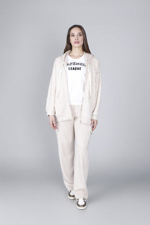 FELPA OVER CON APPLICAZIONE DI STRAS