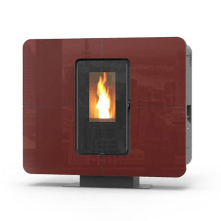 Thermorossi Termostufa a Pellet SlimQuadro Idra Cristallo 14,3 kW