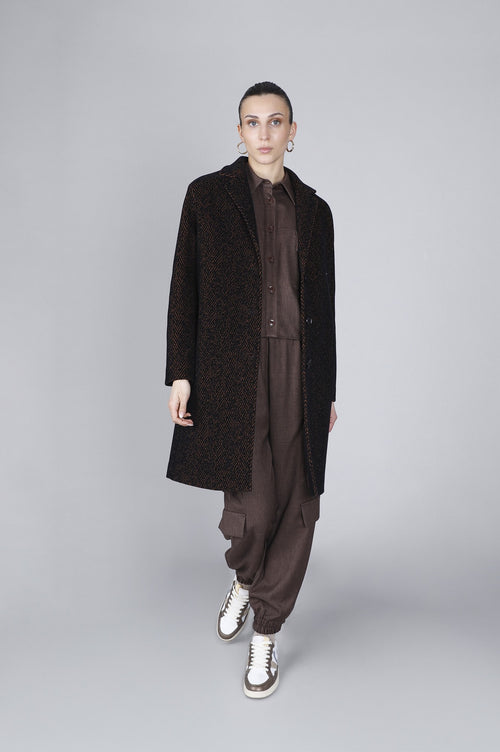 CAPPOTTO MONOPETTO TESSUTO FLOCCATO