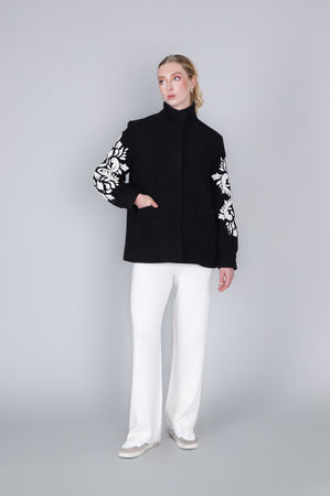 CAPPOTTO CORTO MANICHE RICAMATE