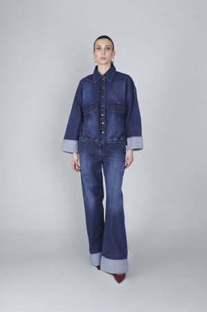 CAMICIA IN DENIM CON STRAS