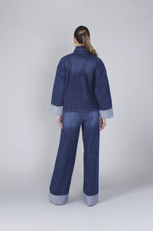 CAMICIA IN DENIM CON STRAS