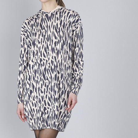 MINIABITO CON CAPPUCCIO IN MAGLIA STAMPATO