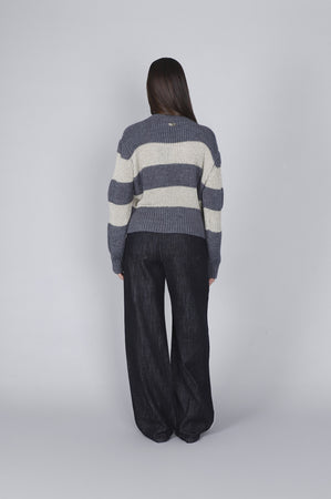 MAGLIA RIGATA CON LUREX