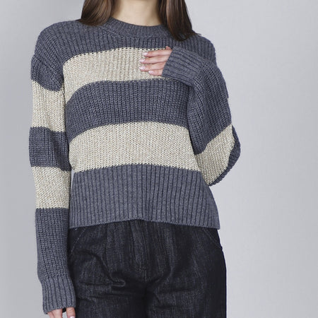 MAGLIA RIGATA CON LUREX