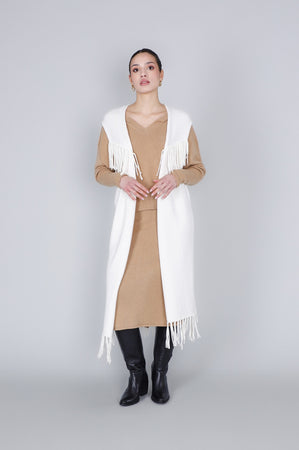 GILET OVERSIZE CON FRANGE