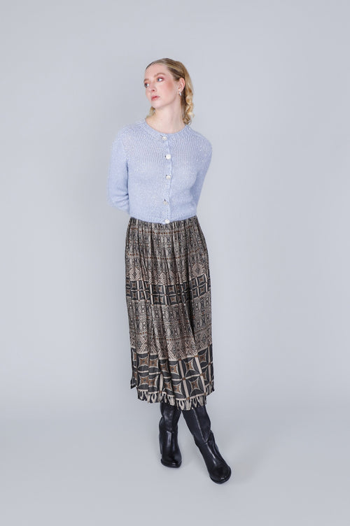 CARDIGAN CON PAILETTES E BOTTONI GIOIELLO