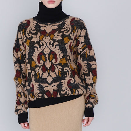 MAGLIONE COLLO ALTO JACQUARD