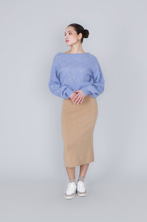 MAGLIA CON SCOLLO BARCA MOTIVO TRAFORO