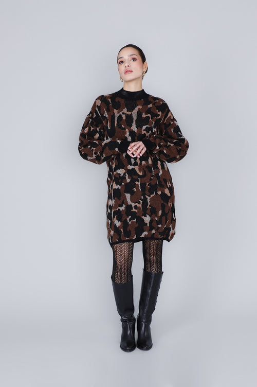 MINIABITO LAVORAZIONE JACQUARD ANIMALIER