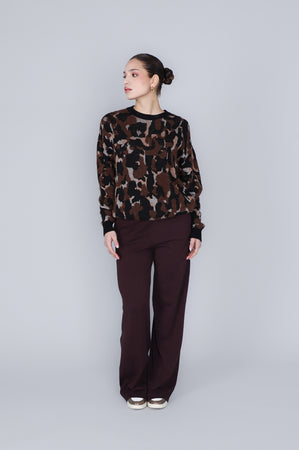 MAGLIA GIROCOLLO JACQUARD ANIMALIER