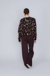 MAGLIA GIROCOLLO JACQUARD ANIMALIER