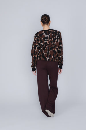 MAGLIA GIROCOLLO JACQUARD ANIMALIER
