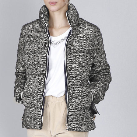 PIUMINO CORTO STAMPA CHERVON CON CINTURA LOGATA