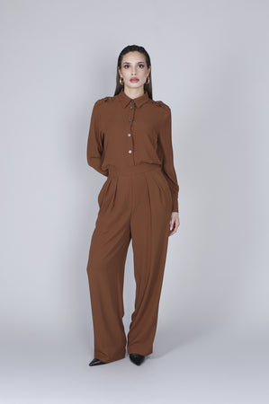 PANTALONE PALAZZO CON PINCES