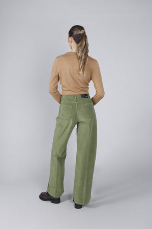 PANTALONE WIDE LEG TINTO CAPO