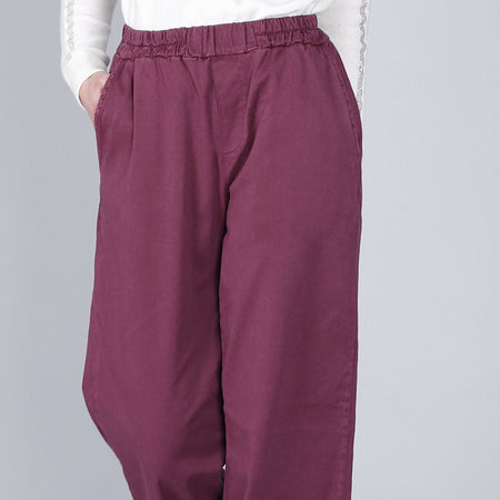 PANTALONE GAMBA AMPIA IN TENCEL TINTO CAPO