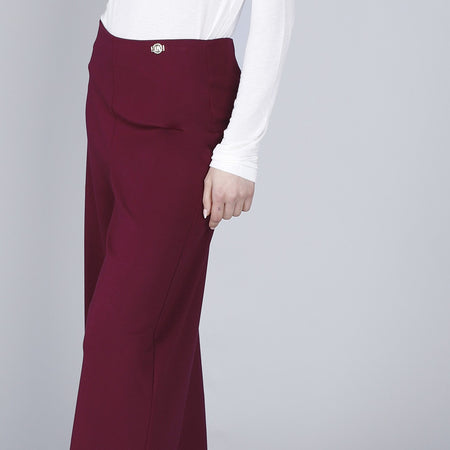 PANTALONE GAMBA AMPIA TESSUTO ELASTICIZZATO