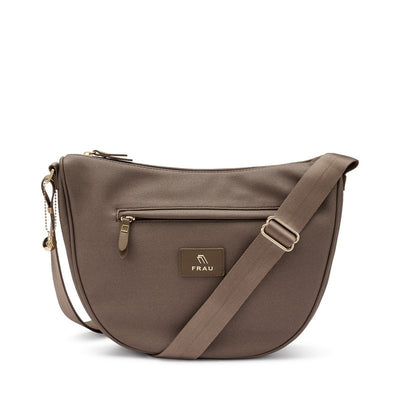 Frau borsa a spalla in tessuto sand B866