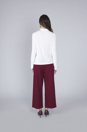 TSHIRT MISTO CACHEMIRE COLLO ARRICCIATO