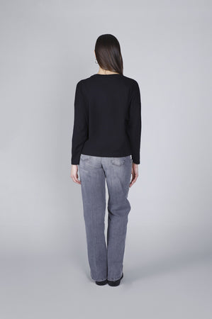 T SHIRT MANICA LUNGA CON APPLICAZIONE STRASS