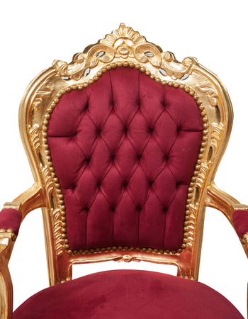 Biscottini Poltrona stile francese Luigi XVI in legno massello di faggio