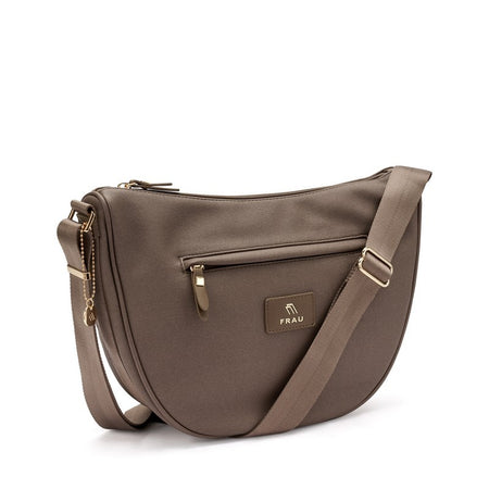 Frau borsa a spalla in tessuto sand B866