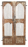 Biscottini Porta portone in legno massello e ferro da interno o da esterno vecchia e antica medievale