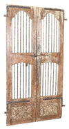 Biscottini Porta portone in legno massello e ferro da interno o da esterno vecchia e antica medievale