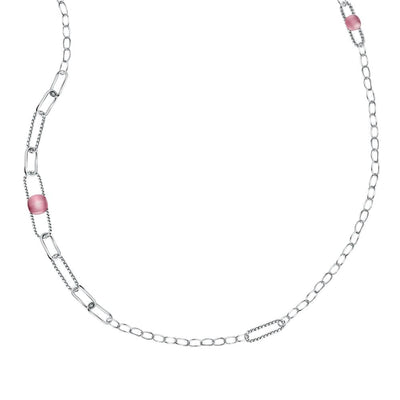 Collana lunga MORELLATO donna 1930 cat-eye rosa - 100 cm
