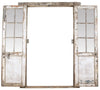 Biscottini Porta portone in legno massello e ferro da interno o da esterno vecchia e antica medievale con telaio e vetro