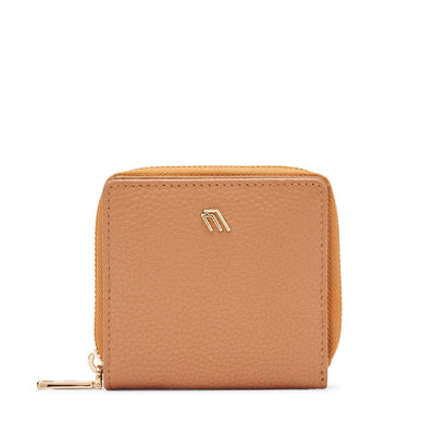 Frau portafoglio mini in pelle bottalata cuoio PD22