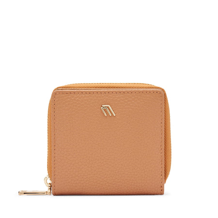 Frau portafoglio mini in pelle bottalata cuoio PD22