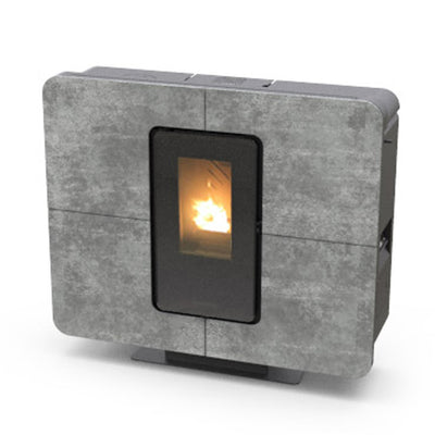 Thermorossi Termostufa a Pellet SlimQuadro Idra Stone 14,3 kW