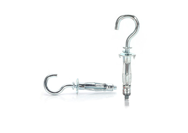 2 pcs Tasselli con Gancio in Metallo Ø4x32mm