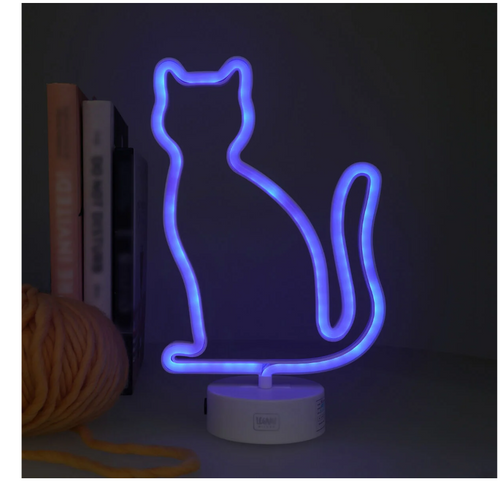 Lampada Led Effetto Neon - It's a Sign, Tema Gatto