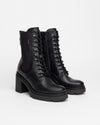 Nero Giardini anfibi donna in pelle nero I411963D100