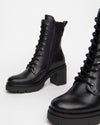 Nero Giardini anfibi donna in pelle nero I411963D100