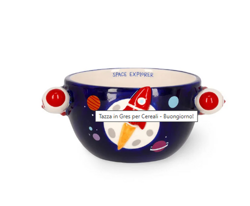 Tazza in Gres per Cereali - Buongiorno! Tema Space
