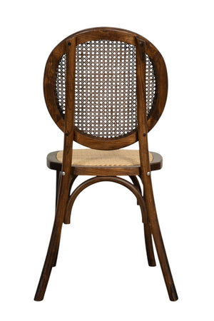 Biscottini Sedia Thonet in legno massello e seduta in rattan