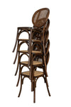 Biscottini Sedia Thonet in legno massello e seduta in rattan