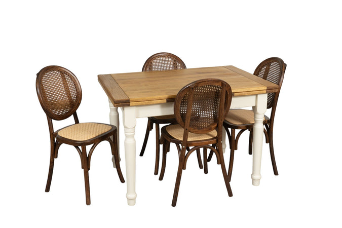 Biscottini Sedia Thonet in legno massello e seduta in rattan